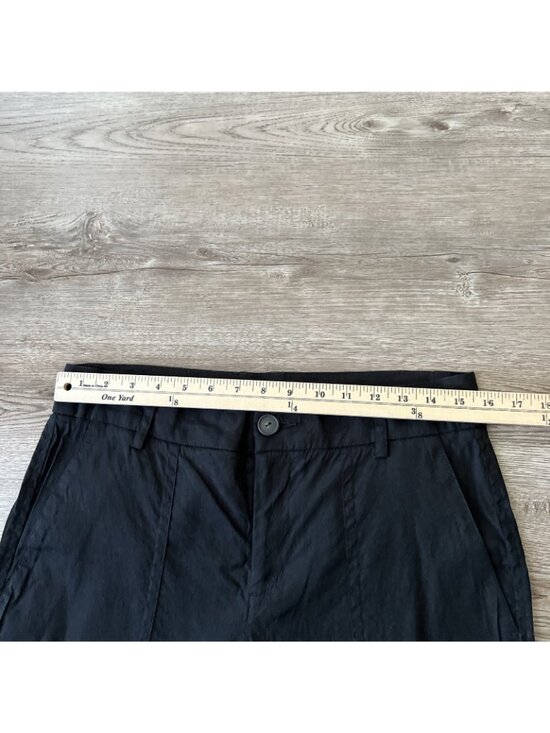 Vince Linen Blend Utility Pant Womens 8 Black High Waist Ankle Length - Picture 8 of 16